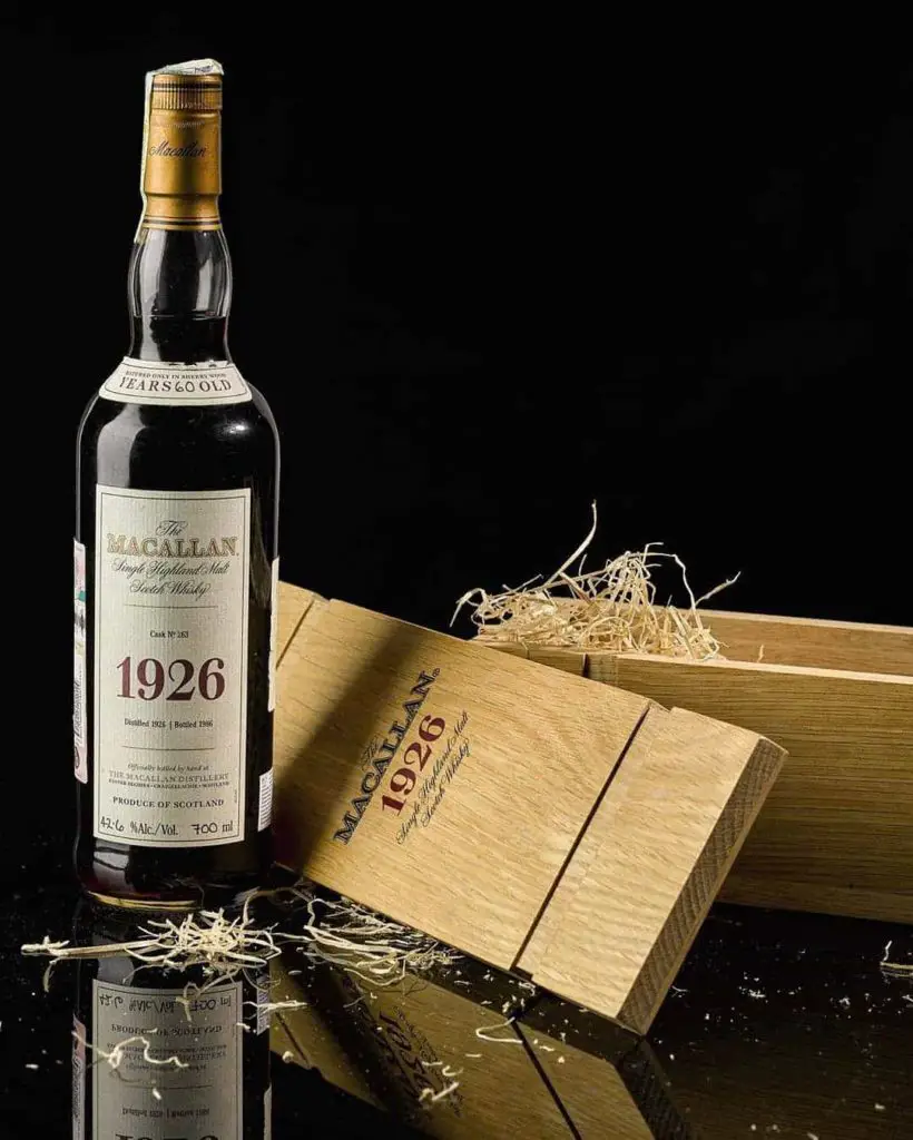 Macallan 1926 is the highest quality whiskey